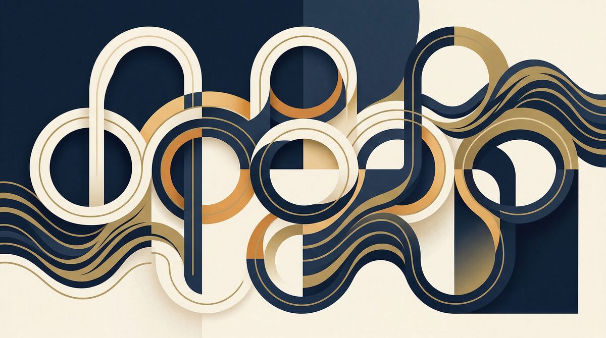 Abstract illustration representing interconnected support systems and resilience loops